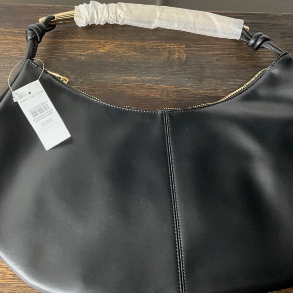 Ann Taylor Gold Handle Shoulder Bag - Picture 2 of 4